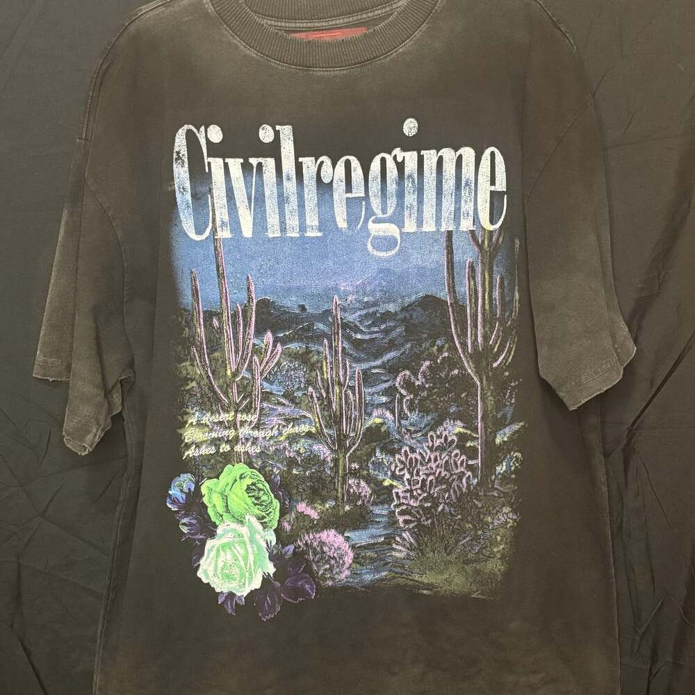 Civil regime desert graphic T-shirt red tag 1-500
